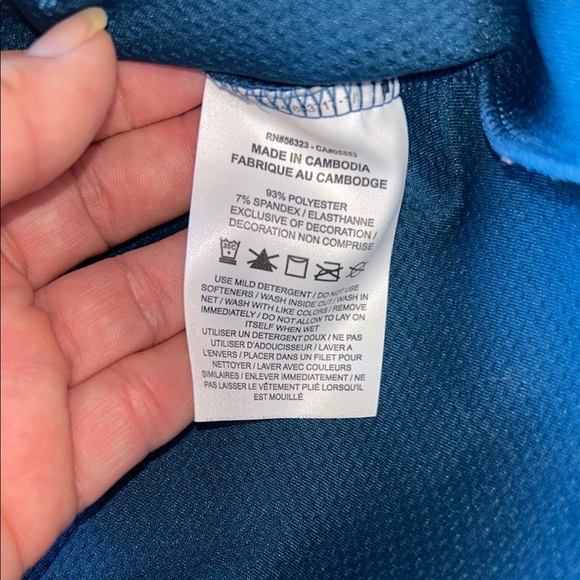 Nike Blue Oversize Cowl Neck Sweater with Lace-Up Details - Picture 6 of 10